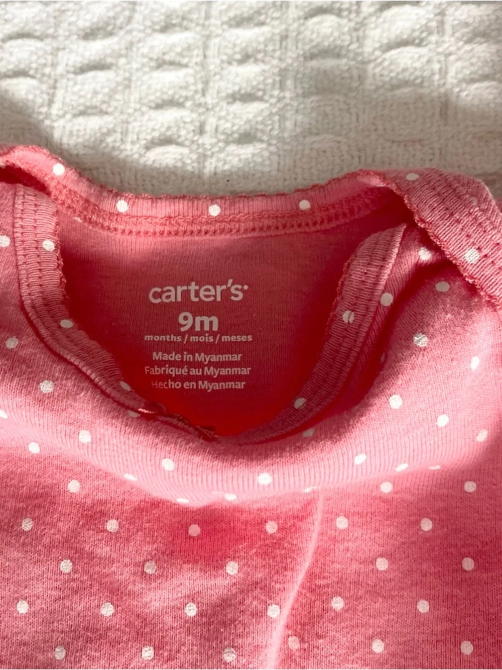 Girls clothing bundle size 9M Carters sets and Ralph Lauren pink polo dress